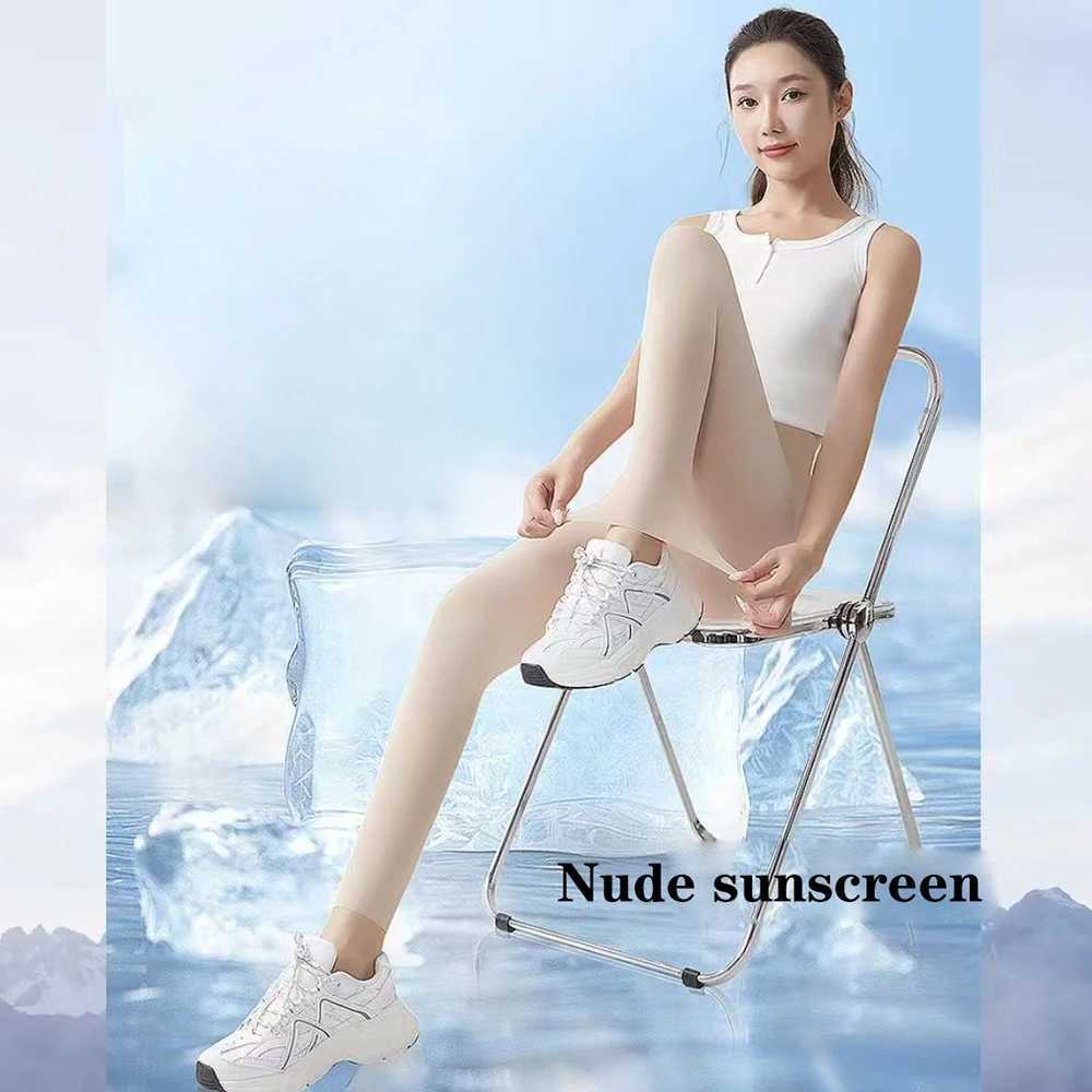 Sexy long legs ultra-thin elastic long legs summer ultra-thin sunscreen underwear tight fitting womens high waisted yoga pants newC250425