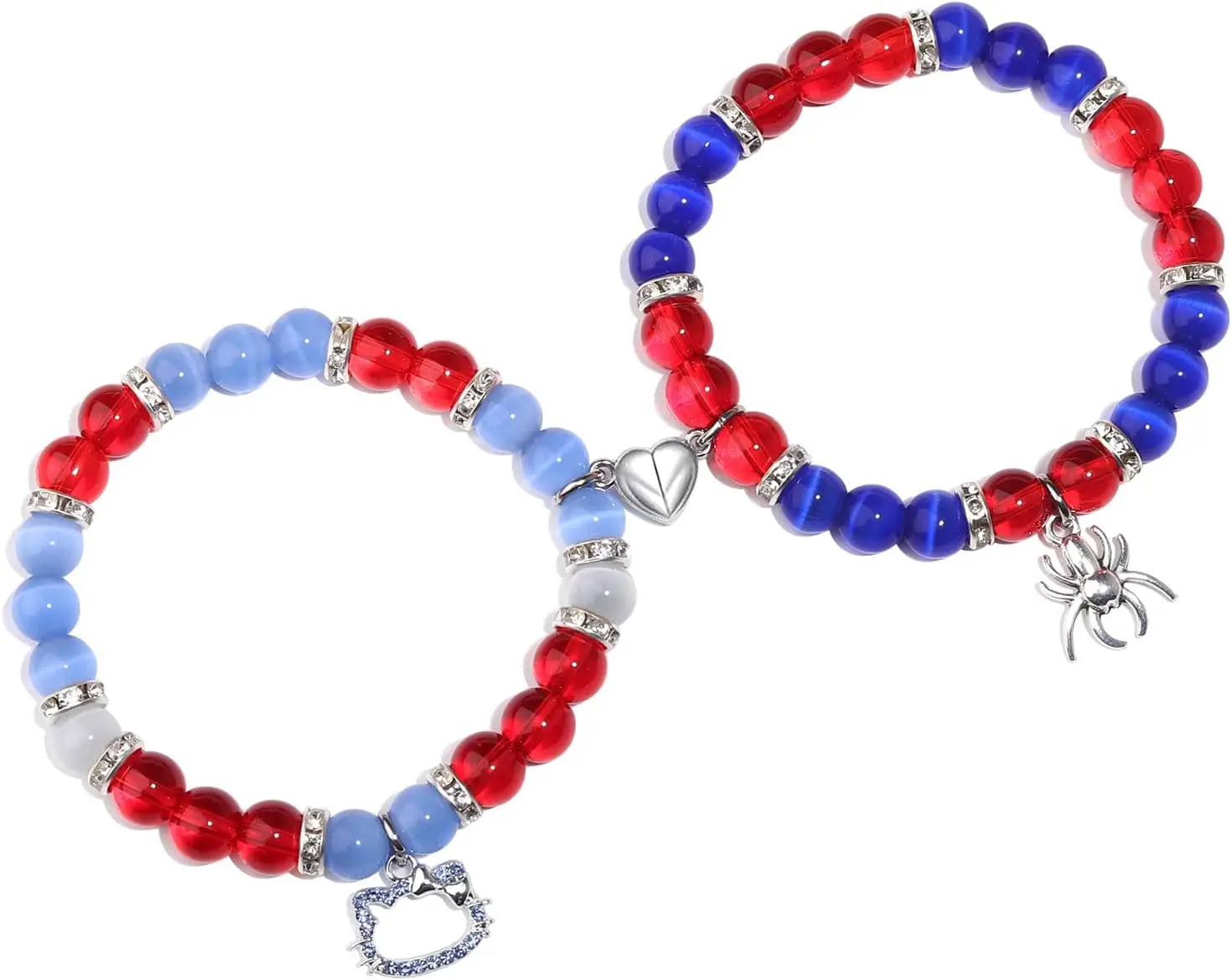Spider Friendship Bracelets Matching Bracelets for Couples Best Friends Bff Spider Bracelet Jewelry Gifts for Women Teen Girls