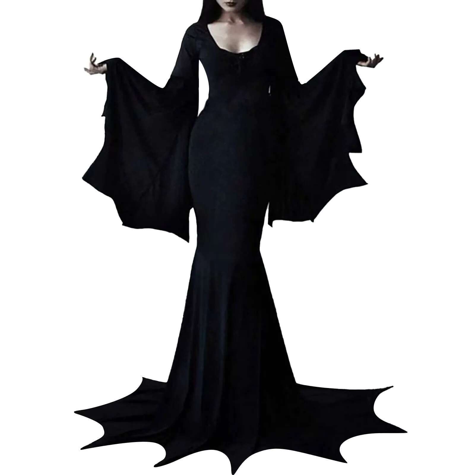 Dongdumaoyi Halloween Gothic Women Dress Long Sleeve High Waist Dresses New Goth Aesthetic S Girl Sexy Slim Party Club