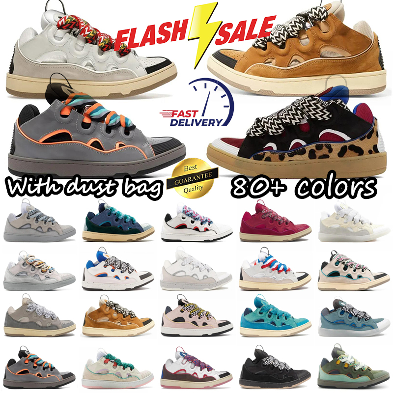 Free delivery Designer shoes Leather Curb Sneakers Dress Shoes Paris Men Women Extraordinary Casual Platform Sneaker Graffiti Leopard Outdoor Trainers