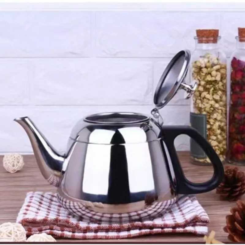 2/15/12L Stainless Steel Teapot Kettle Tea Water Stove Coffee Pot Home Office Restaurant Kettle Whistling Kettle Teakettle C251125