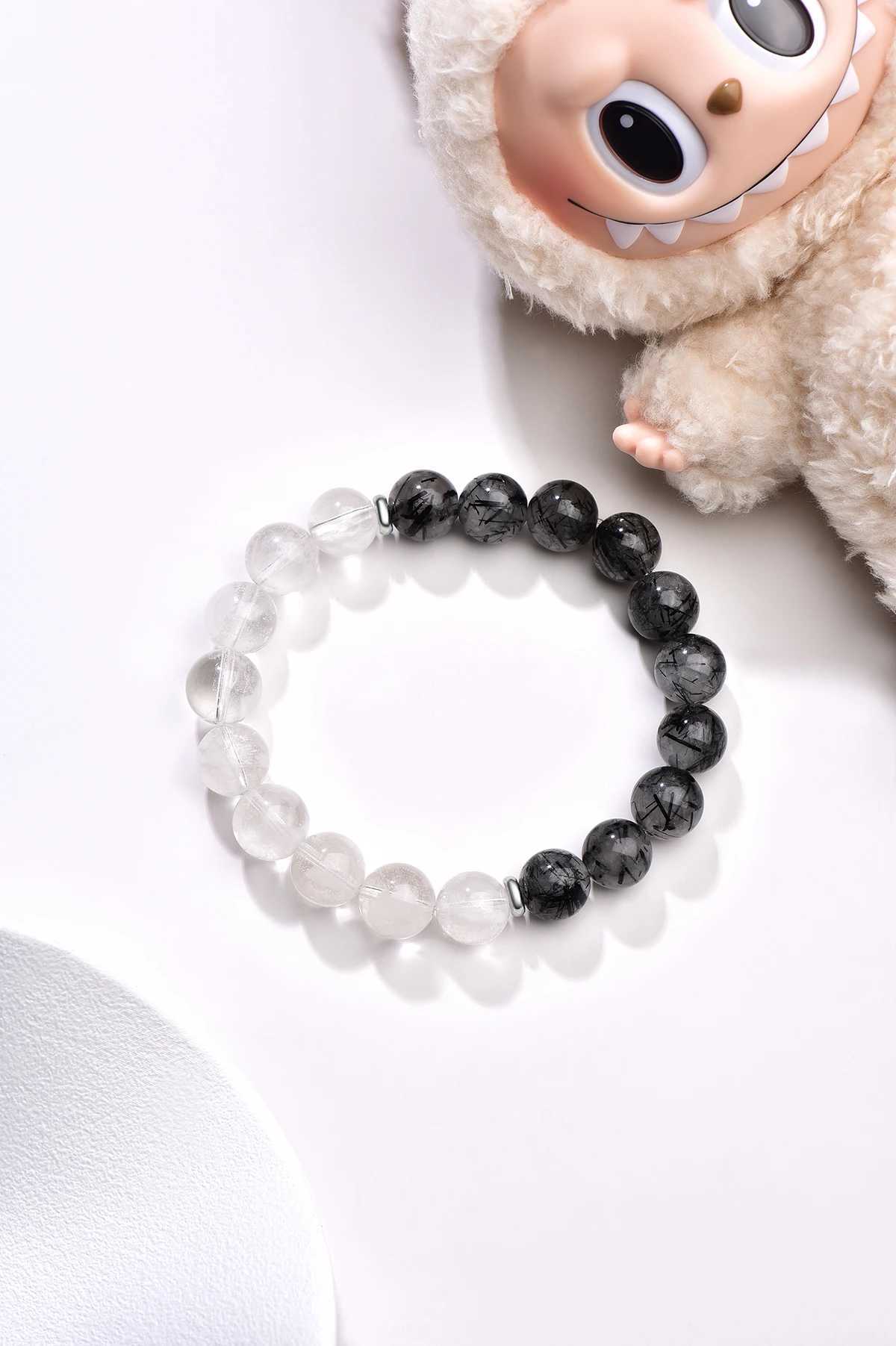 Black Gold Red Crystal Snowflake Phantom Natural Crystal Bracelet Womens Jewelry Fashion Bracelet Niche Design Holiday Gift J251125