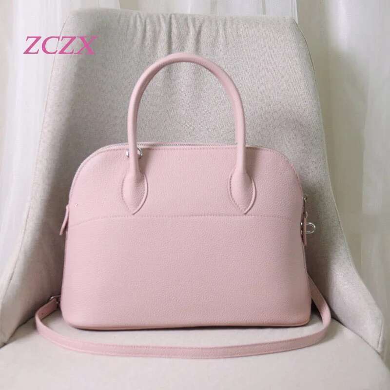 Designer Bag New Top Layer Cowhide Genuine Leather Shell Women's Handbag High-Quality Single Shoulder Crossbody Bag