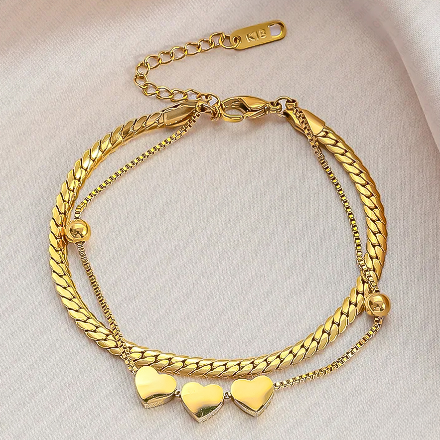 Designer Bracelet Bracelet for Women Stainless Multi Layer Bangle Gold Bangles Luxury Jewlery Designer for Women Elegant Timeless Sparkling Gift Premi