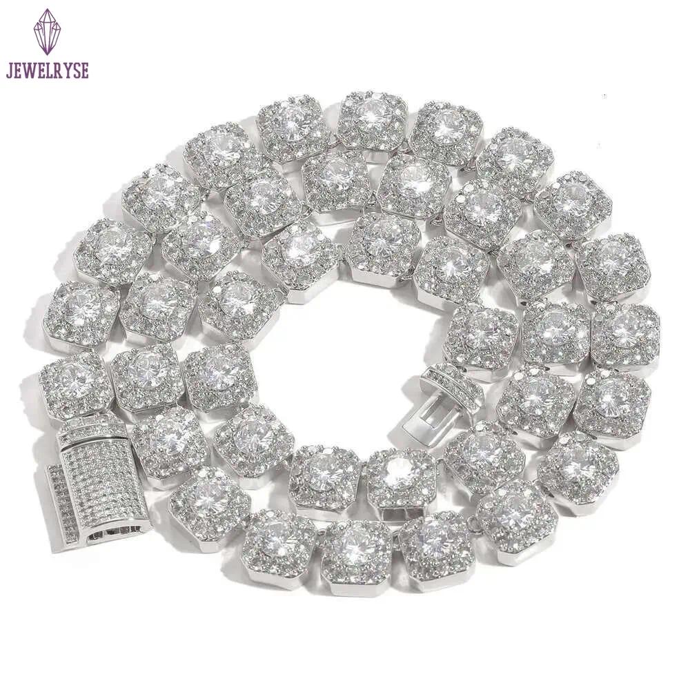 Designer Ice Sugar Fashion Hot Bracelet Tennis Necklaces Hip Hop Jewelry Pass Dia Tester Moissanite Cuban Link Chain Sier for Men Women
