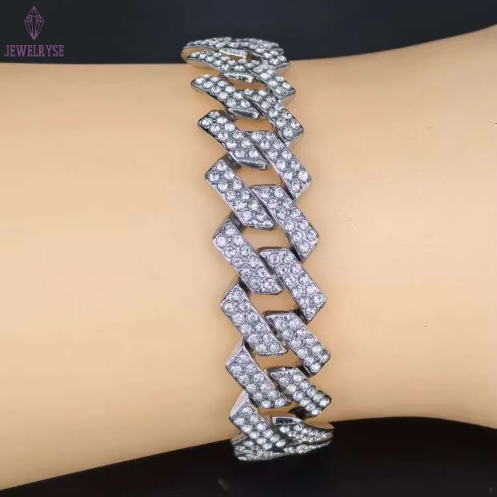 Big Cheap Gold Hypoallergenic Moissanite Iced Out Loose Baguette Cuban k Chain 15mm Necklace Jewelry Men Alxeyb