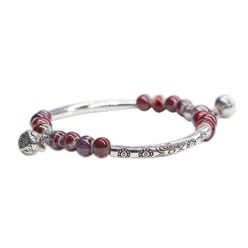 Hand Catenary Female Small Pure And Fresh And Tibetan silver-plate Accessories Ceramic Bracelet For Girls Women Ladies J251125