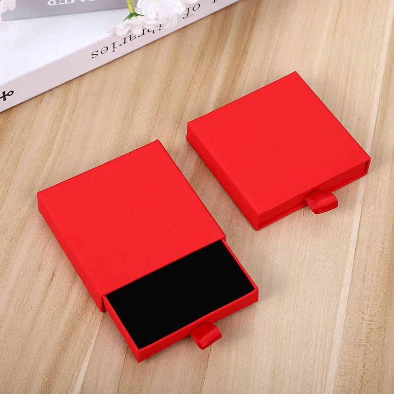10Pcs Arrive Thin Kraft Paper Drawer Jewelry Packaging Greeting Card Necklace Bracelet Gift Package Case Boxes Drop 250424
