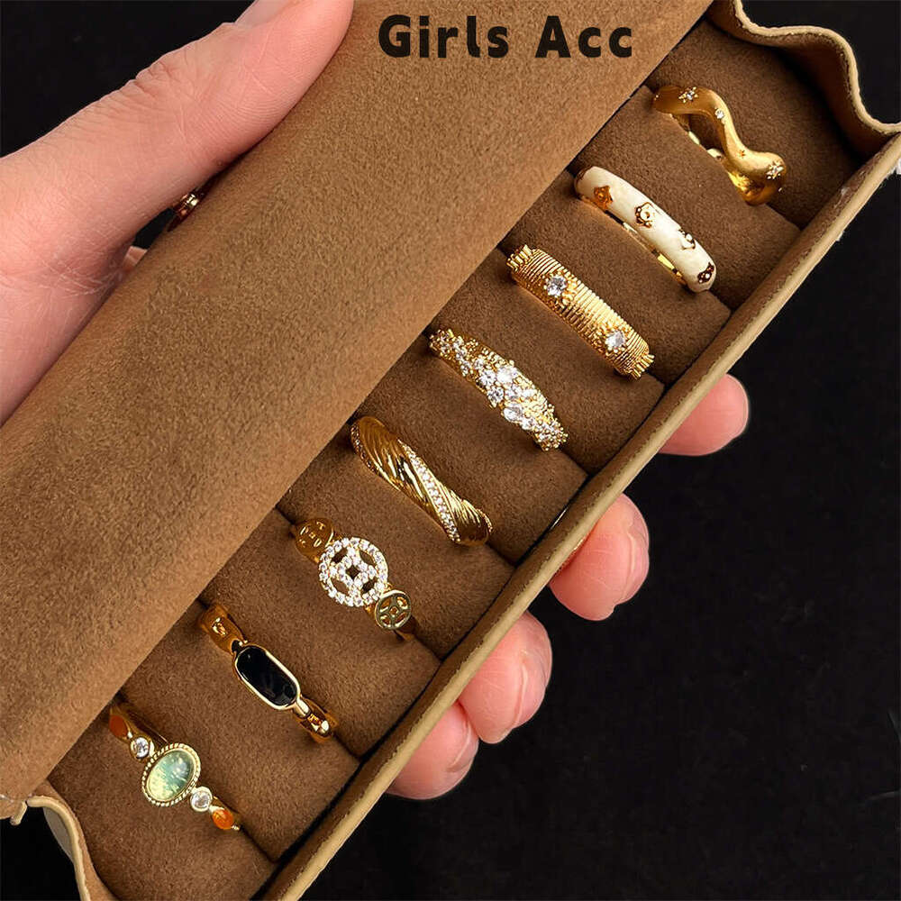 Light Luxury High-End Zircon Index Finger Niche Retro Palace Style Fashionable Temperament Vintage Ring for Women