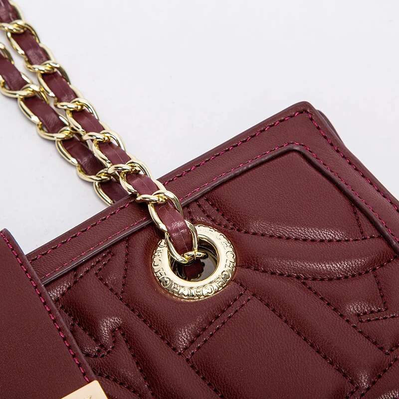 CHCH Women's Tote 2024 Magnetic Buckle Business Commuter Solid Color Large Capacity Versatile Chain Bag