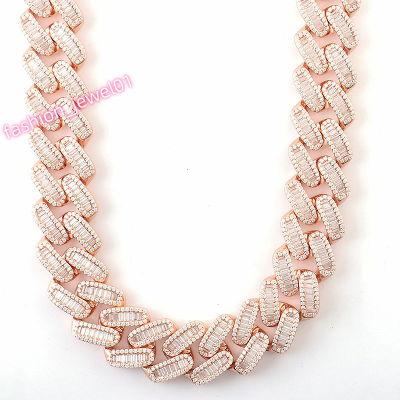 Plated Hip-hop Necklace Design Cuban Chain Silver Luxury with Gold Hiphop Hip Hop Miami Cuban Link Chain Mens 14k 18k Gold