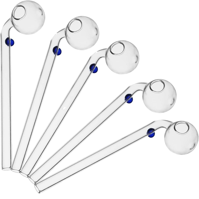 Curved Glass Pipe Original Oil Burner Pipes 14cm glass Clear Quality Tube Handmade for smoking accessories