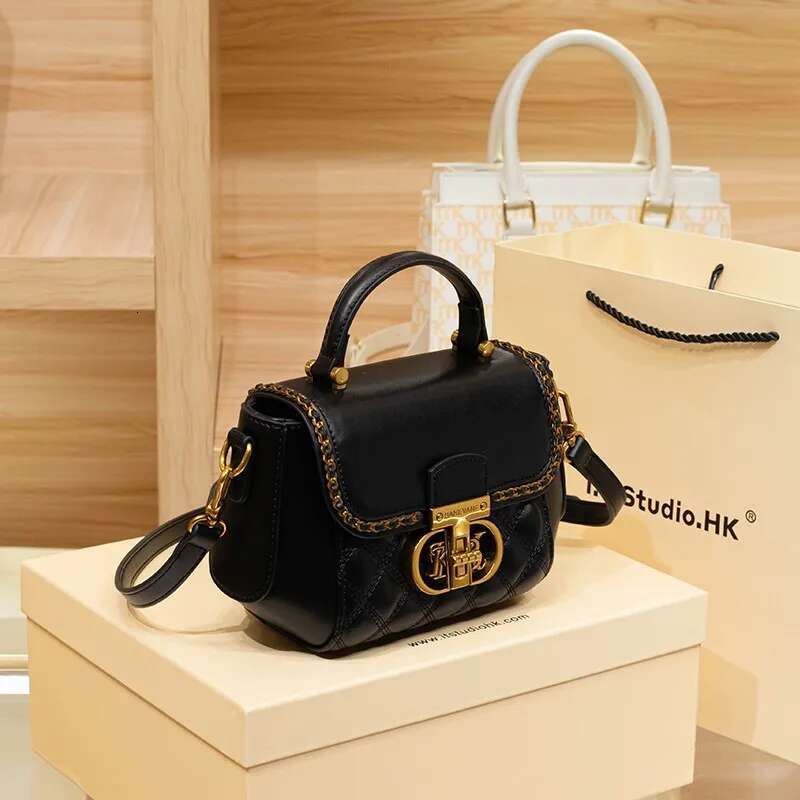 Women's Handbag 2024 New Spring/Summer Brand Genuine Leather Lingge Designer High End Crossbody Bag