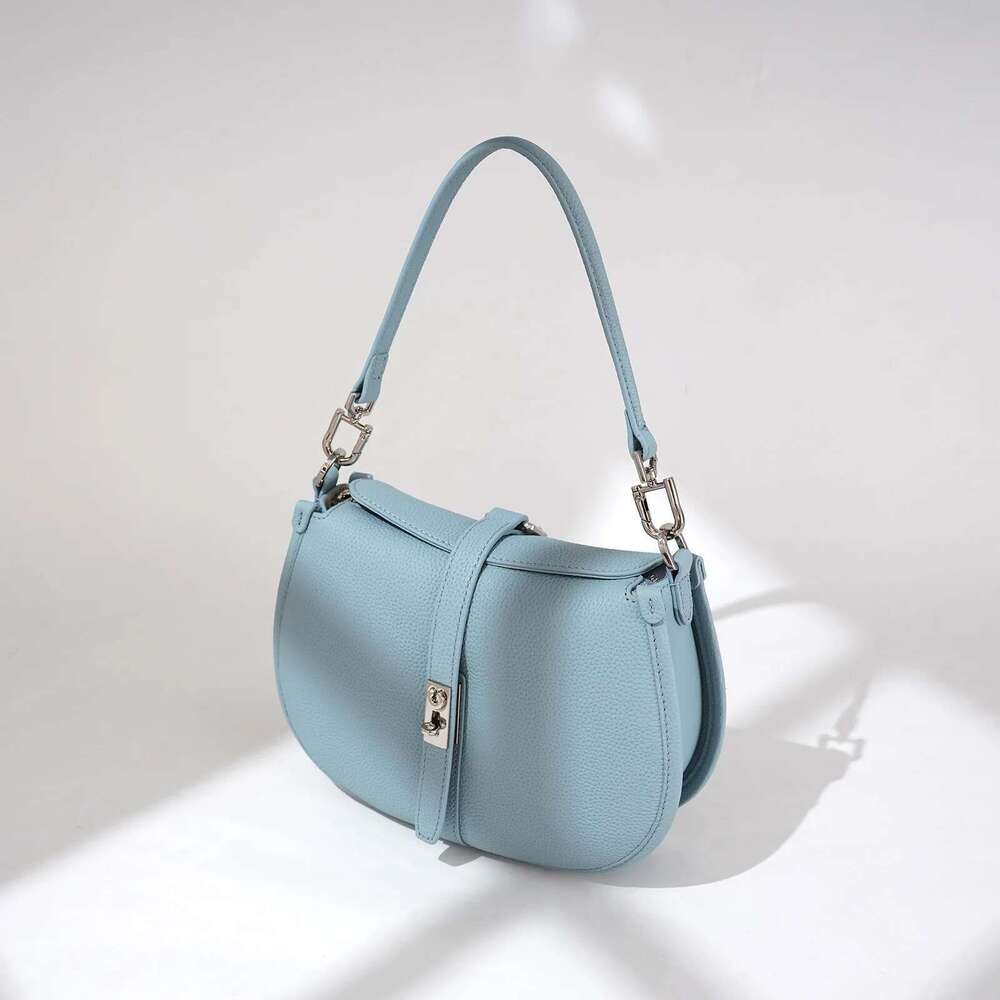 Women's Designer Genuine Leather Crescent Cross Body Fashion Versatile Simple Niche Shoulder Armpit Bag