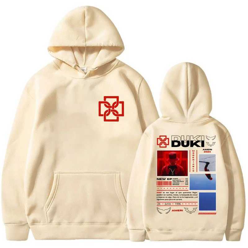 Duki Tour 2024 Album Hoodies Mens Fashion Hip Hop Rap Sweatshirts Retro Street Clothing Oversized Zipper Unisex Y2k Hoodies w250425