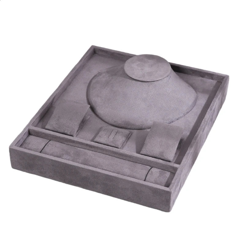 Women Jewelry Packaging Velvet Gift Box Elegant Necklace Earrings Bracelet Ring Kit Display Tray Case for Stores Exhibition 250424