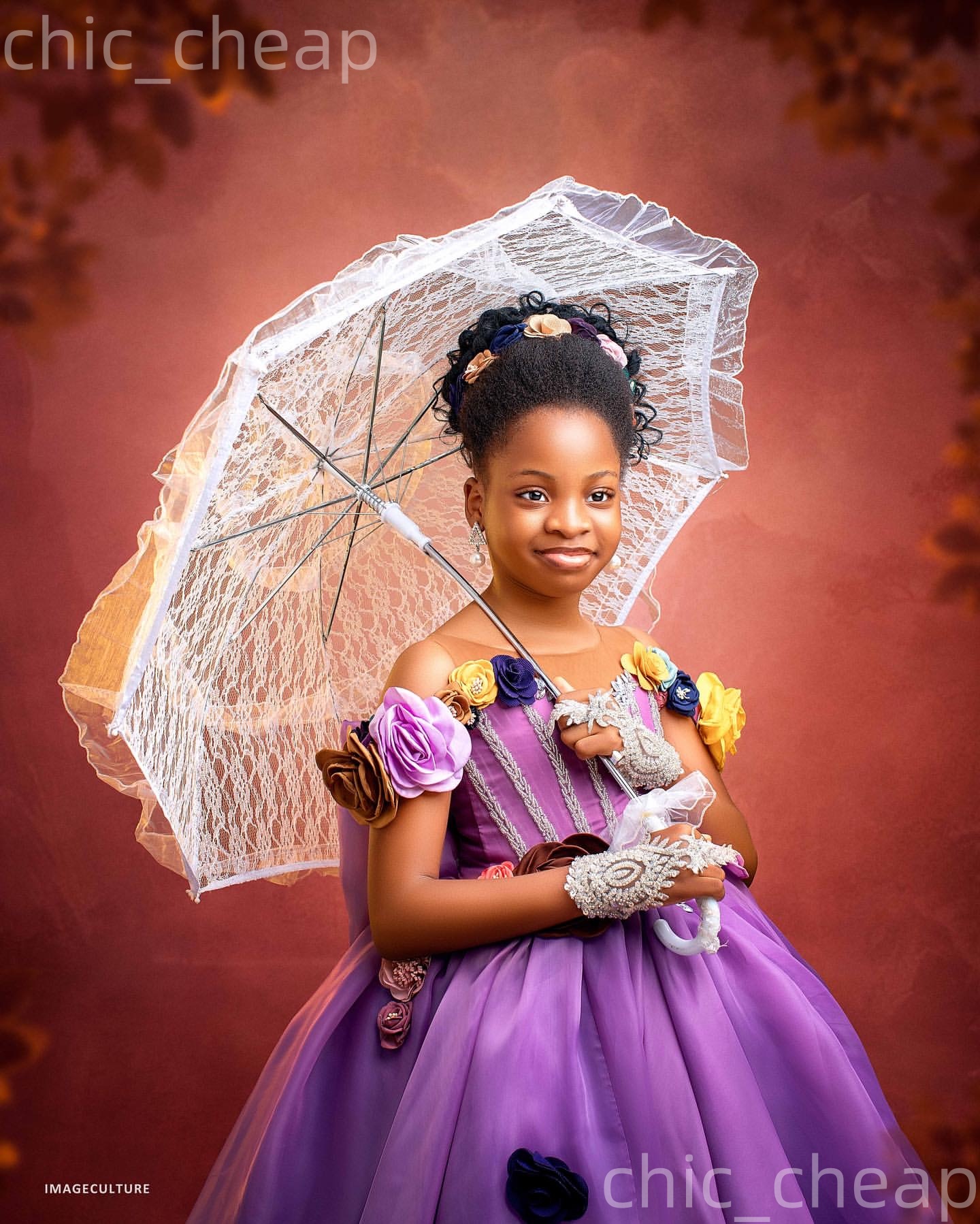 2026 Purple Ball Gown Flower Girl Dresses Beaded Crystals Flowers Organza Little Girl Christmas Peageant Birthday Christening Tutu Dress Gowns ZJ4242