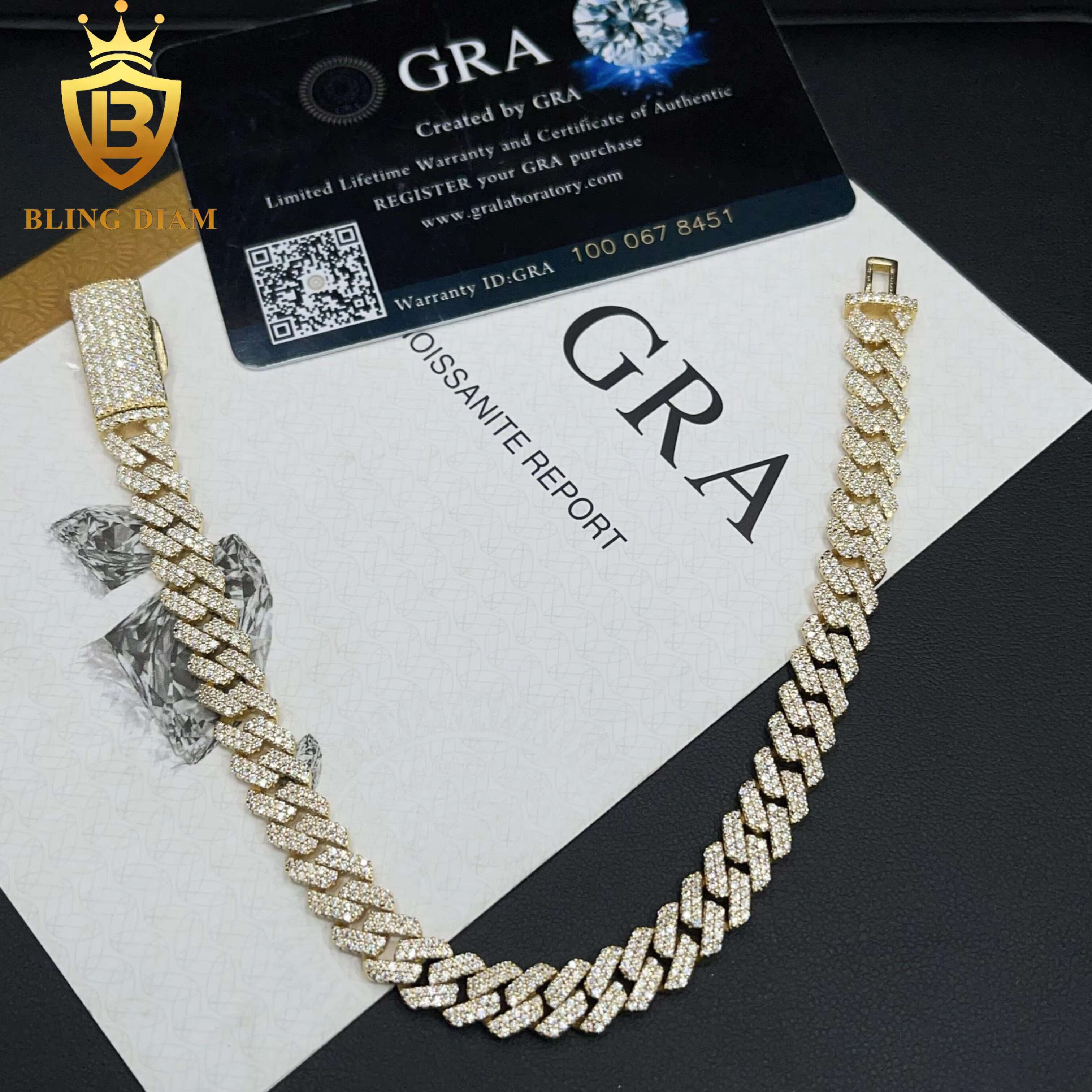 8mm Hip Hop Jewelry 925 Sterling Silver Vvs Moissanite Iced Out Mini Cuban Link Chain Bracelet Necklace