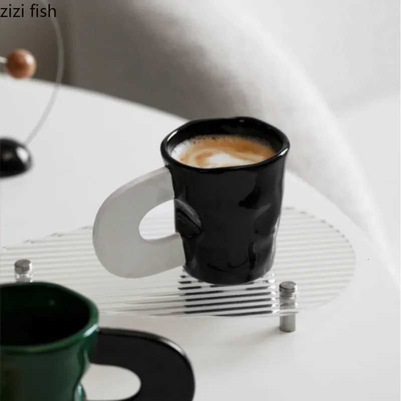 Personty Contrasting Ceramic Mug Office Cups Couple Water Glasses Milk Tea Cups Milk Mug Breakfast Cup Juice Cup Teacup Y251125