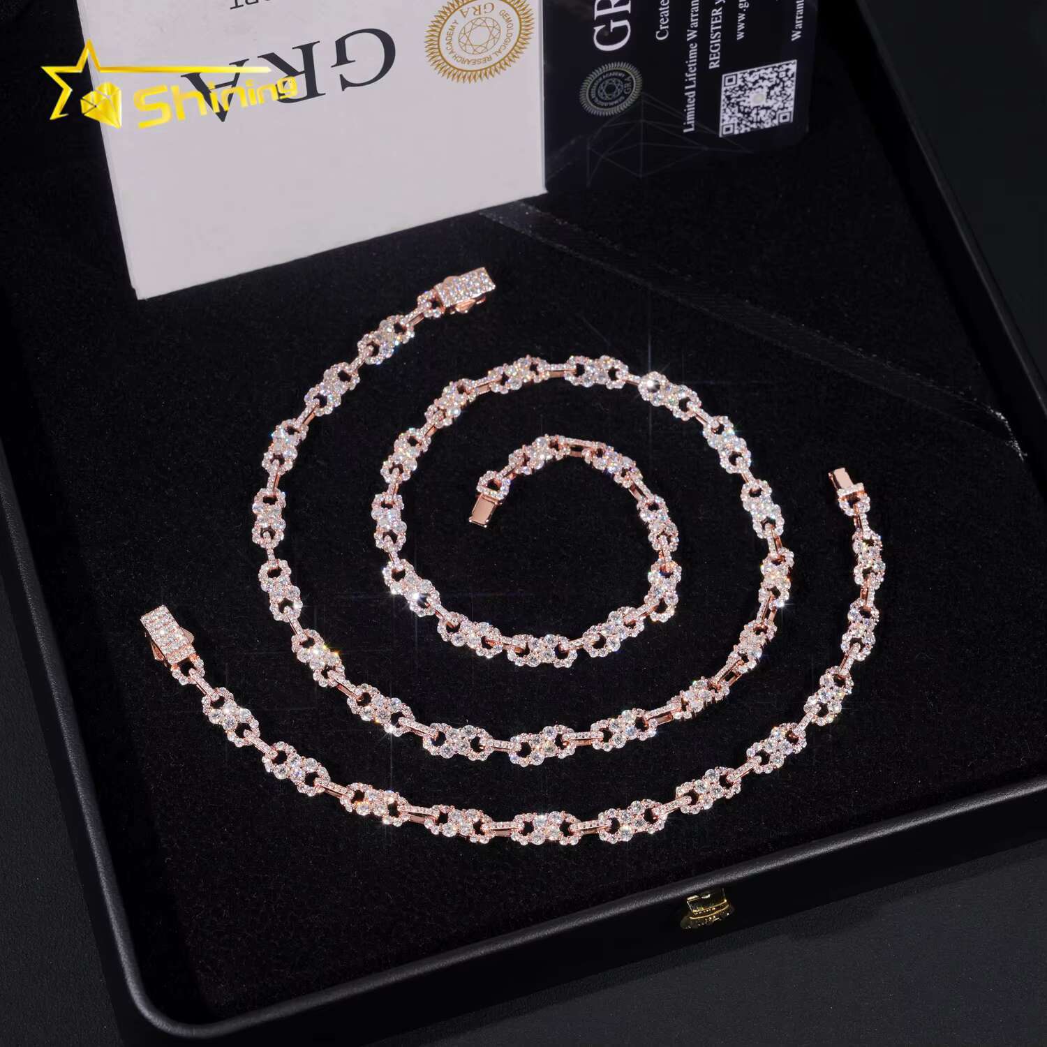 Hip Hop New Arrival Infinity Moissanite Cuban Bracelet 925 Sterling Silver Iced Out Bracelet Moissanite Jewelry Men Women