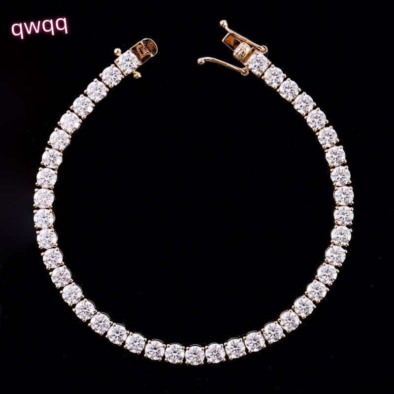 Wholesale Price 925 Silver Moissan Tennis Necklace and Bracket Multiple Options Size Gifts Deluxe Chain Necklace Width 2mm