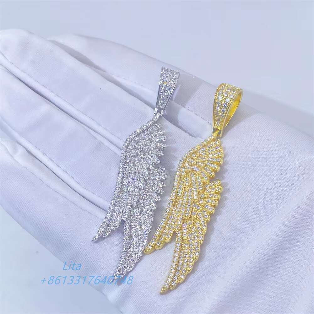 Fine Jewelry Necklace Trending Fully Iced Out S925 Bling Hiphop Vvs Moissanite Pendant