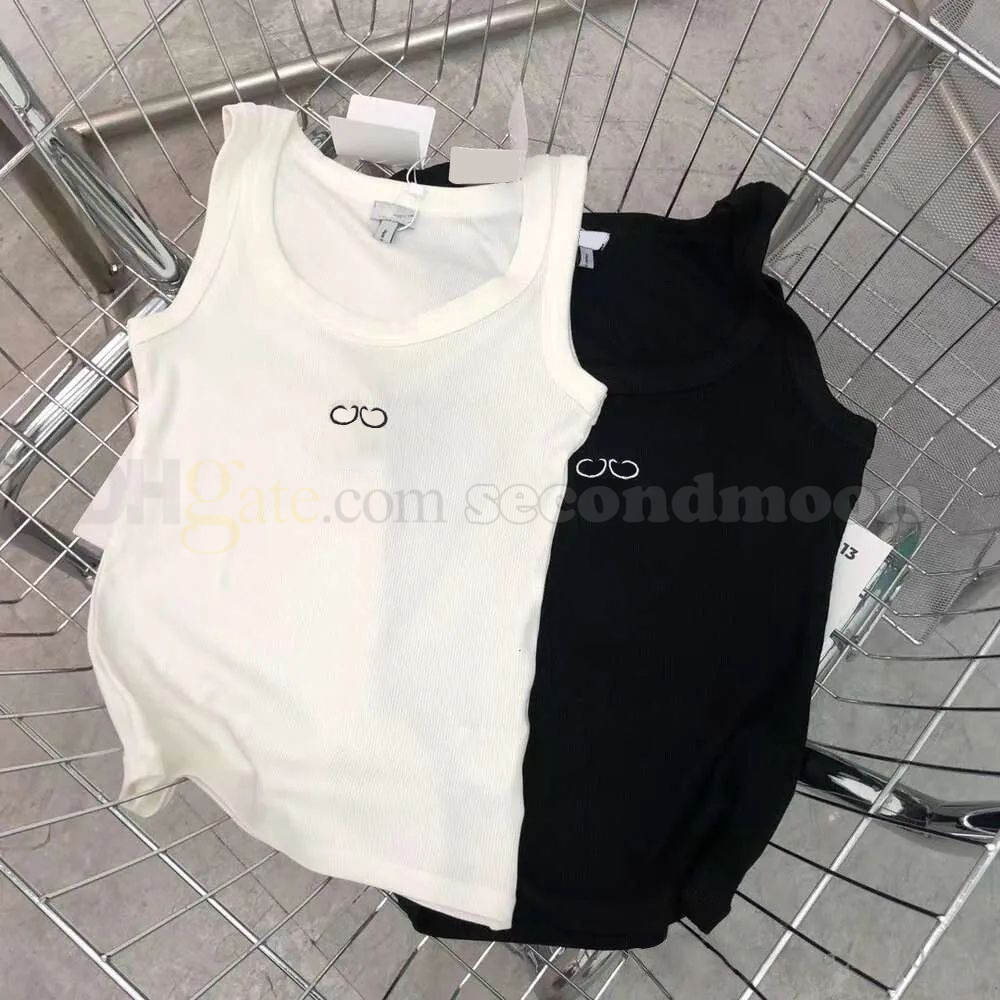 Women Tank Top Knits Crop Top Designer Embroidered Sport Tops Summer Breathable Yoga T Shirt