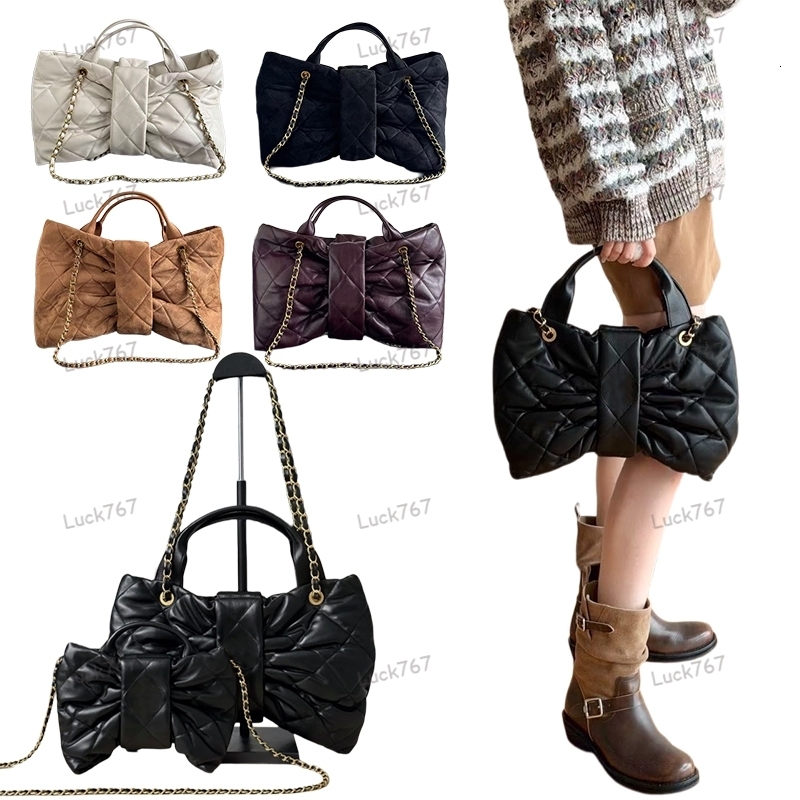 Designer bag 25k shoulder bag woman handbag bow velvet bag fashionable makeup bag