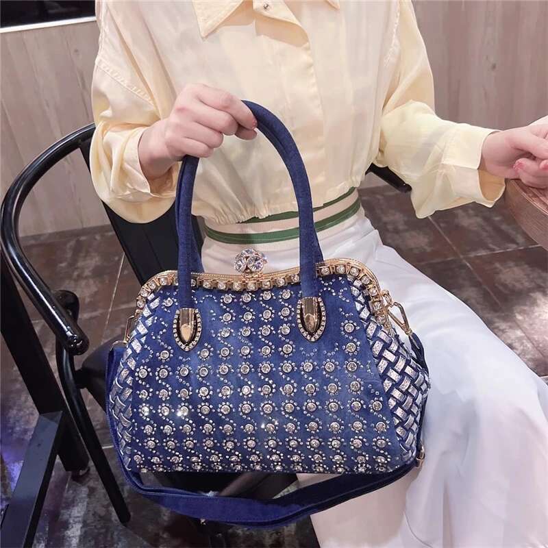 Spring and autumn new dia denim fashion underarm handbag one-shoulder cross-body large-capacity casual daily women's bag