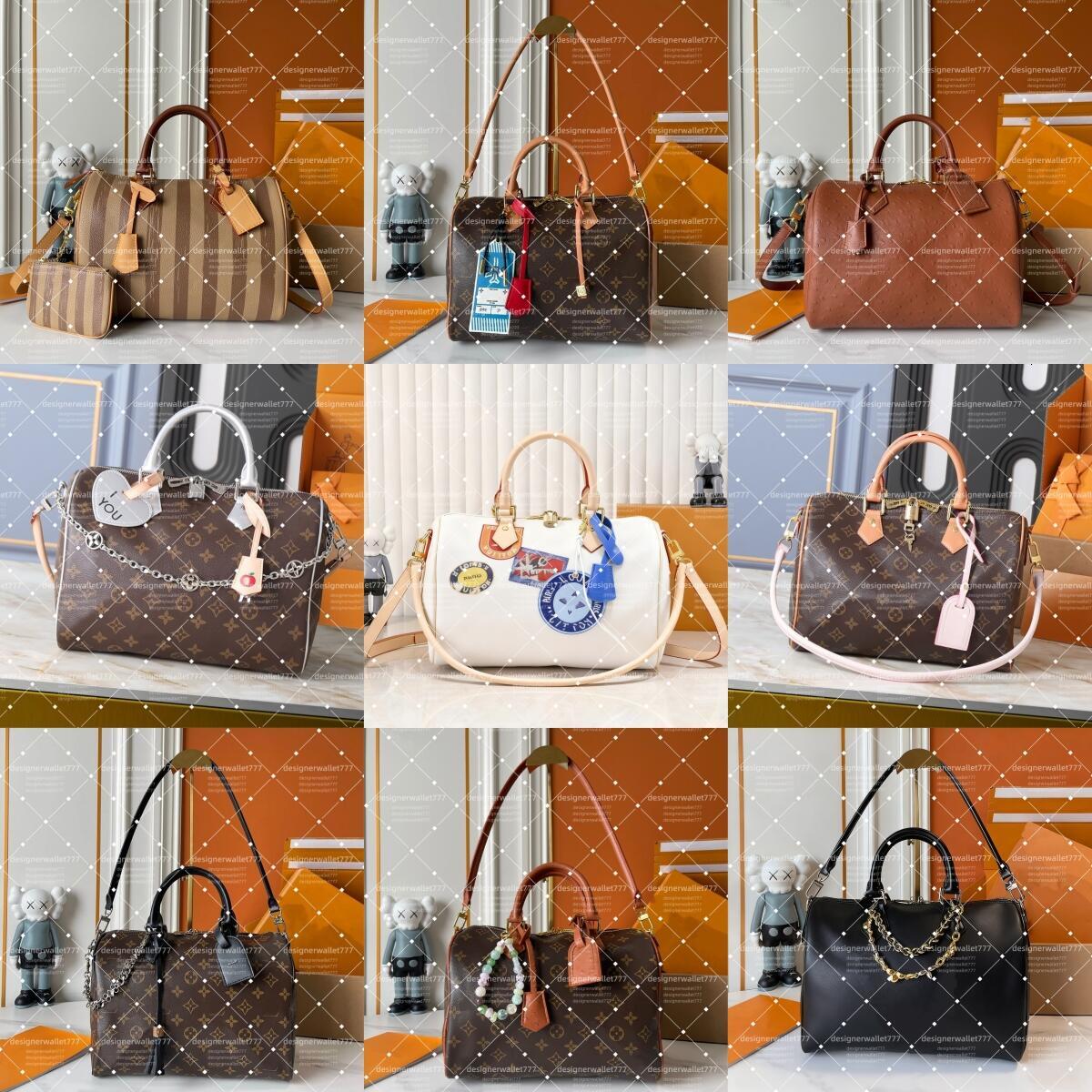 10A Designer bag leather shoulder bag luxury womens handbag P9 Soft 30 tote bag Speedybag Boho metal plate pillow chain travel bag wallet Mirror Quality