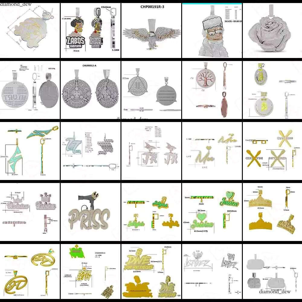 Ice out VVS Moissanite Hiphop with Chain Sterling Sier Iced Out Big Round Charm Shiny Silicon Stone Pendant