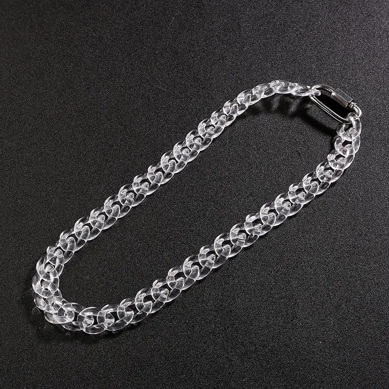 Big Clear Acrylic Jesus Piece Pendant Necklace for Women Men Statement Spike Chain Necklace Rock Party Jewelry Hiphop Gifts 251124