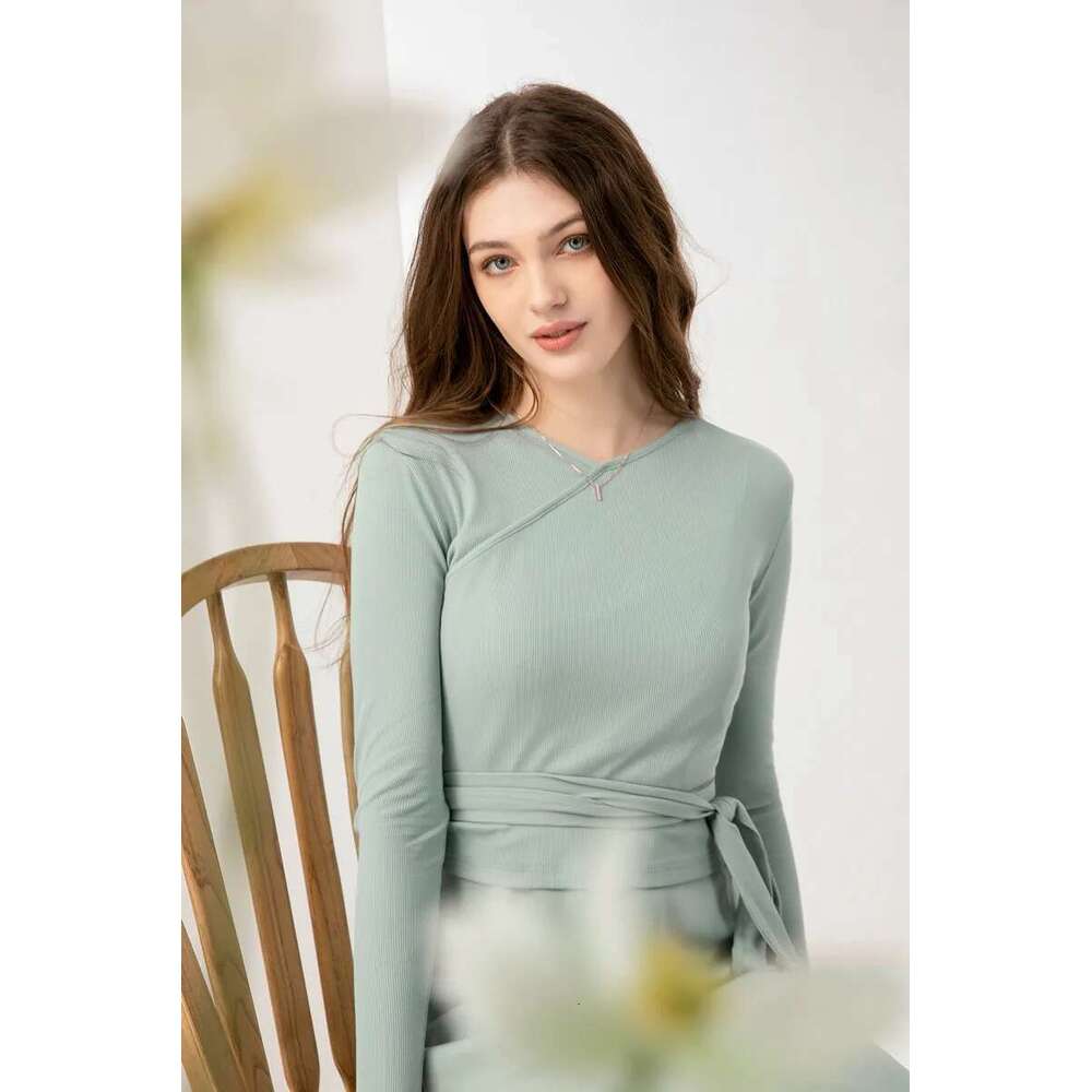 AS 2024 Woman Clothing High Stretch Ribbing Closed-Fit Wrap Tops + Matte Satin Dress Maxi Matching Sets (Ship Out In 1 Day)