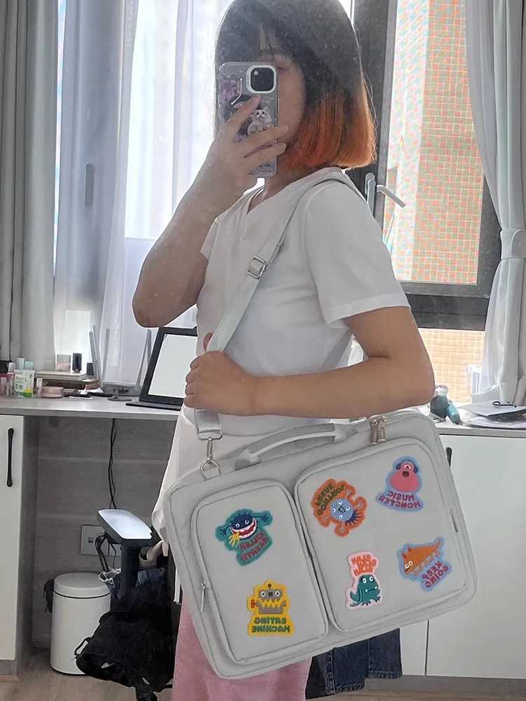 Creative Laptop Bag High Capacity Shoulder Handbag 133 14 156 16 Inch For Macbook Air Pro HP Huawei Asus Dell Lenovo ASUS AcerT251125