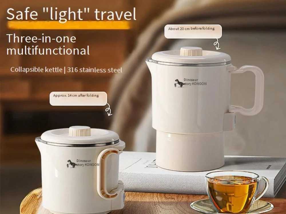 Folding Kettle Travel Portable Kettle Stainless Steel Electric Water Cup Mini C251125