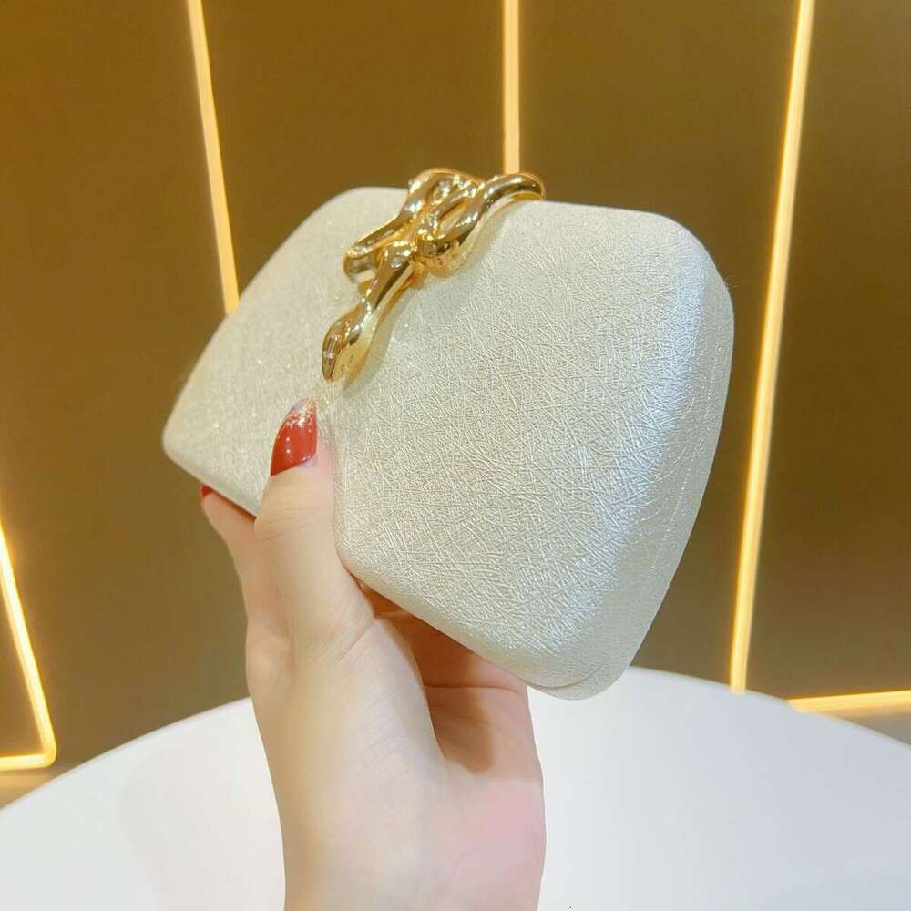 Women's Fashion Serpentine Lock Banquet Chain Strap Crossbody Party Handbag Evening Dress Bag 2025 Versatile Style New Trendy Ins