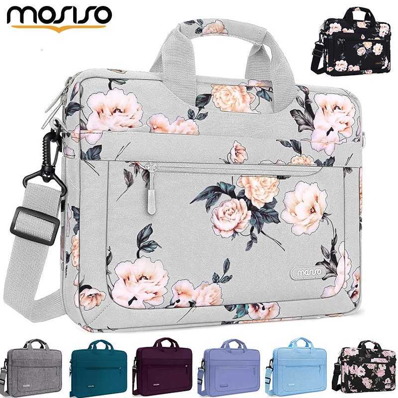 MOSISO Laptop Shoulder Bag for MacBook Air 15 inch /Pro 16 13-173 inch Notebook Camellia Sleeve with Adjustable Depth at BottomT251125