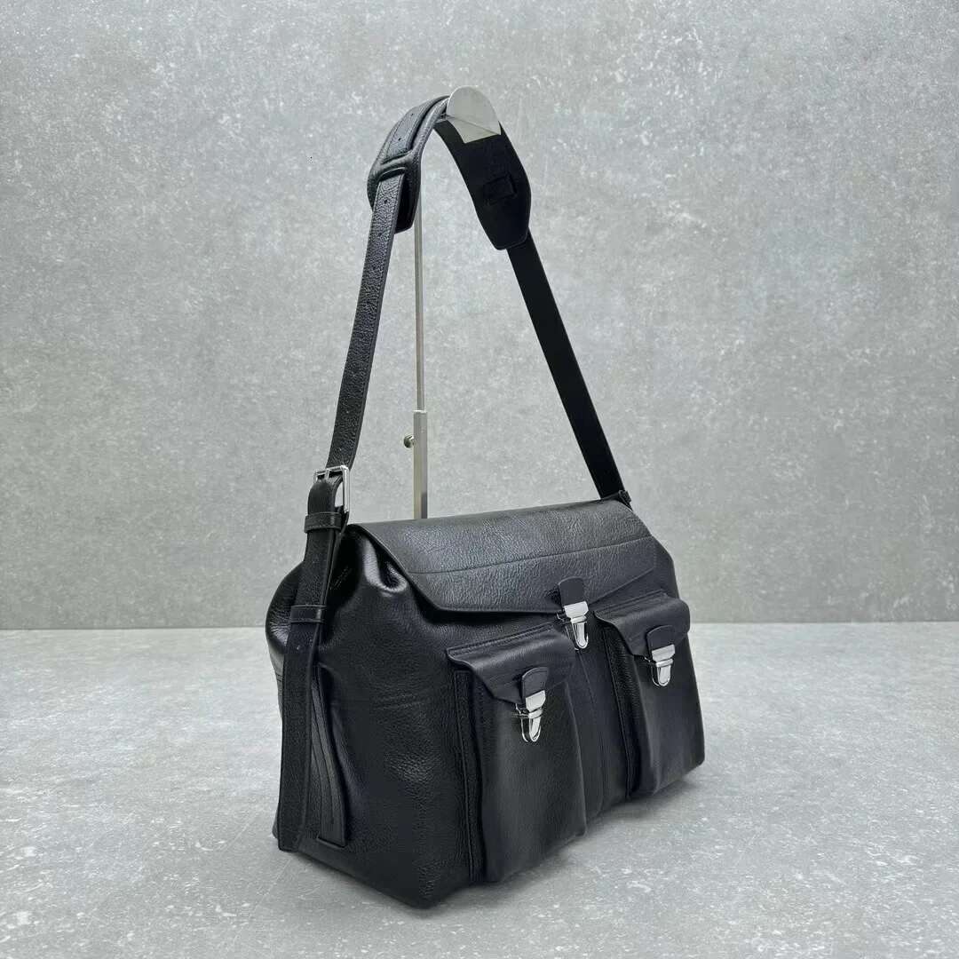 Brand Original Messenger First Layer Vegetable Tanned Cowhide Motorcycle Men And Women Crossbody Shoulder Bag