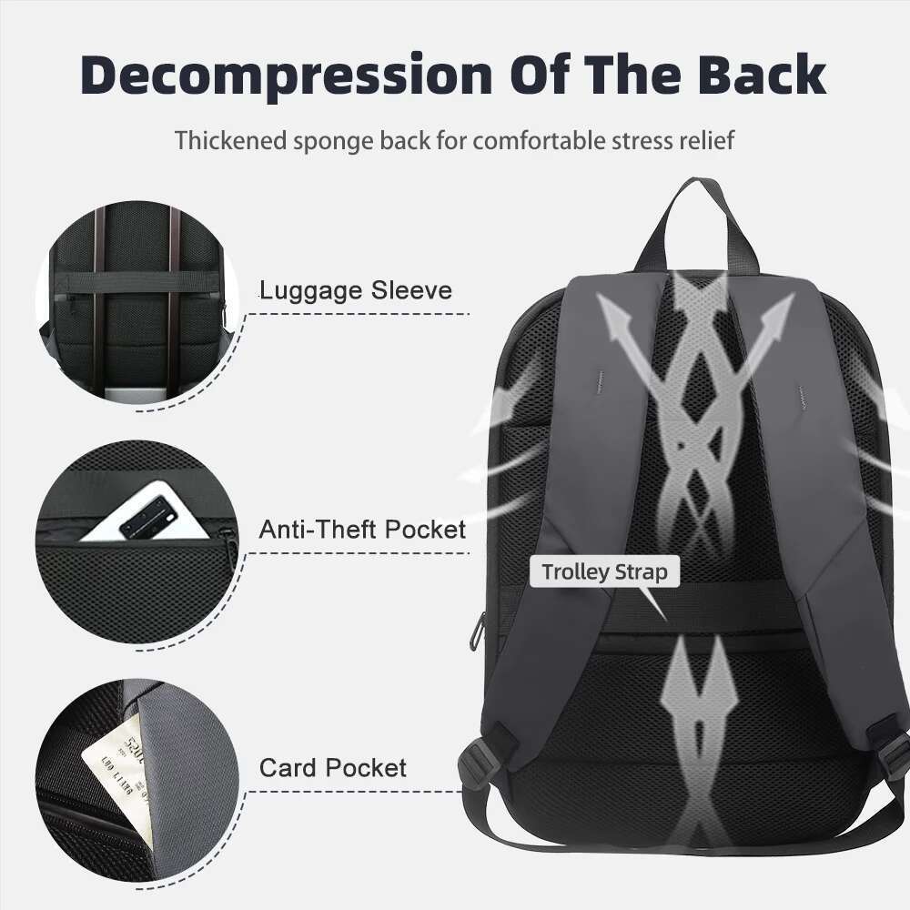 Designer bag HcanKcan Men's Expandable Multifunction 17.3inch Laptop Fashion Waterproof Travel Backpack Lightweight Business Bag