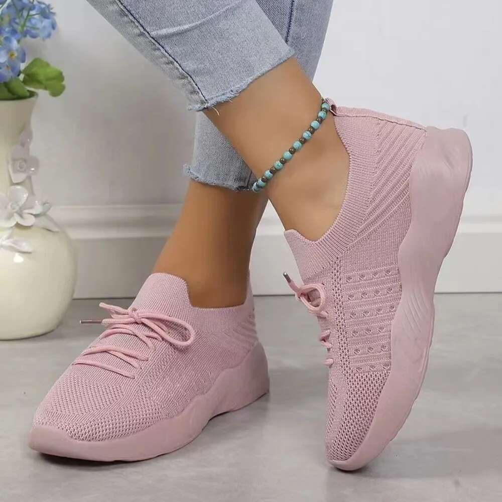 Women Mesh Breathable Casual Lace-up Vulcanized Ladies Platform Sneakers Female Shoes Plus Size Zapatos De Mujer ddmykukumalu