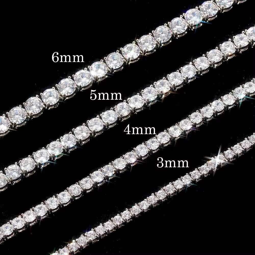 Golfleaf 925 Sterling Silver Moissanite Bracelets Fine Jewelry D VVS1 Moissanite Tennis Bracelet for Men Women