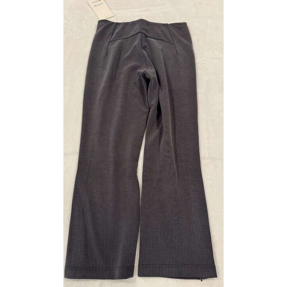 Ribbed Softstreme Zip-Leg HR Crop Pant 25" Inseam Black Size 8