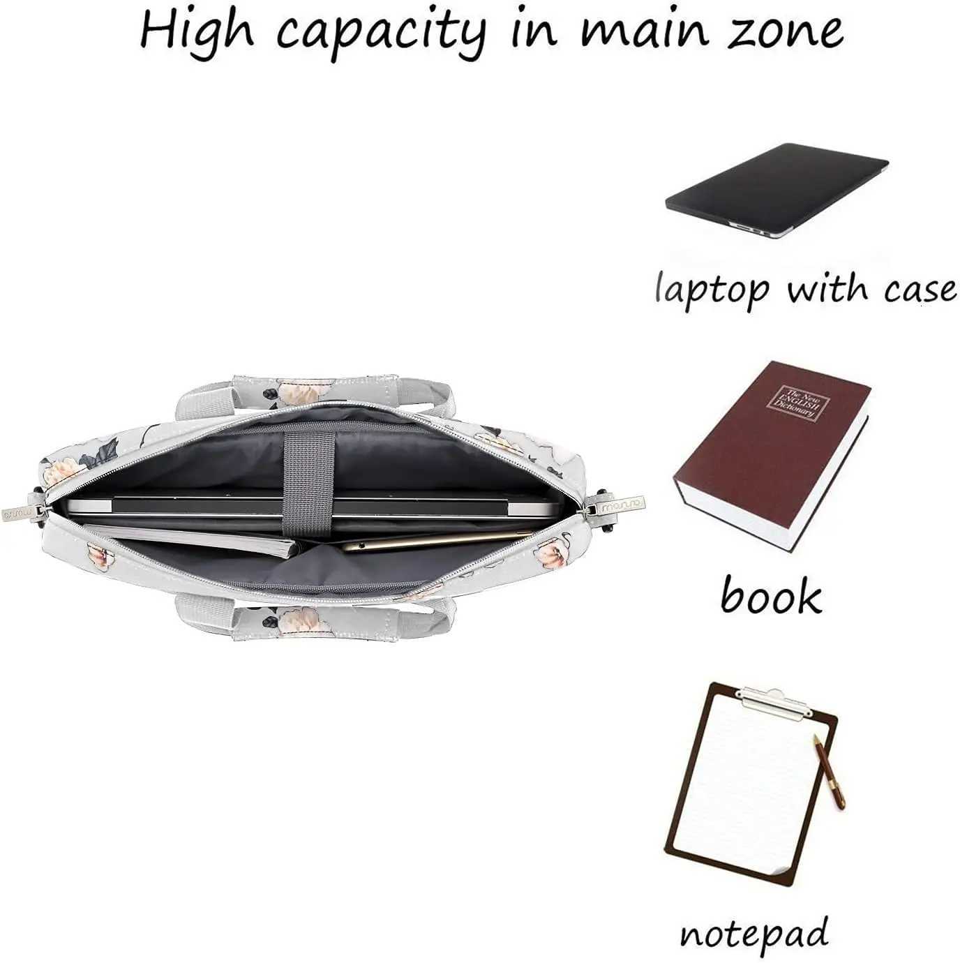 MOSISO Laptop Shoulder Bag for MacBook Air 15 inch /Pro 16 13-173 inch Notebook Camellia Sleeve with Adjustable Depth at BottomT251125