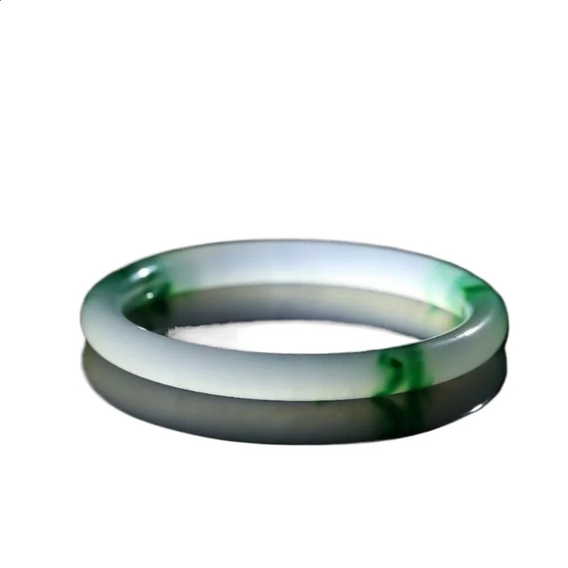 Ice Jade Bracelet for Women Light Green Floating Flower Fine Round Bracelet Quartz Rock 250424