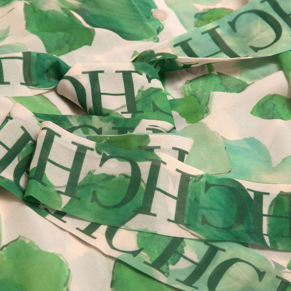 CHCH 2025 Dresses New Belted Chiffon Print V-Neck Chic Slim Long Fashion Elegant Holiday Street Women's Dress