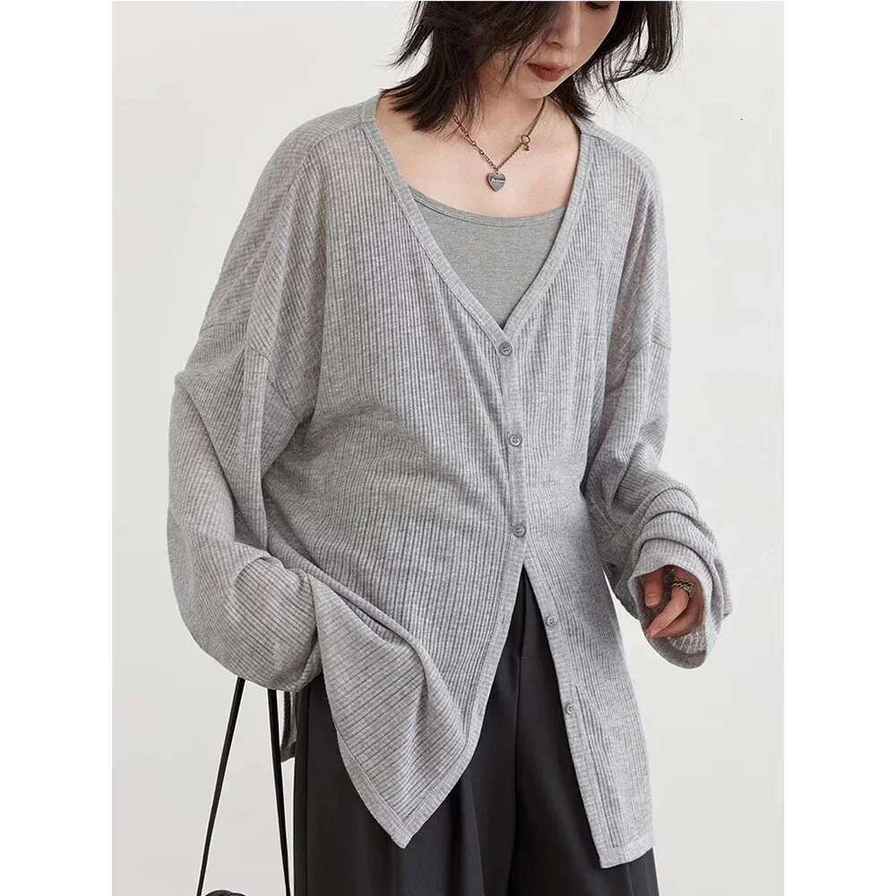 CHIC VEN Women's Cardigan New V-Neck Long Sleeved Shirt Female Jumpers Sun Protection Woman Top Spring Summer 2024