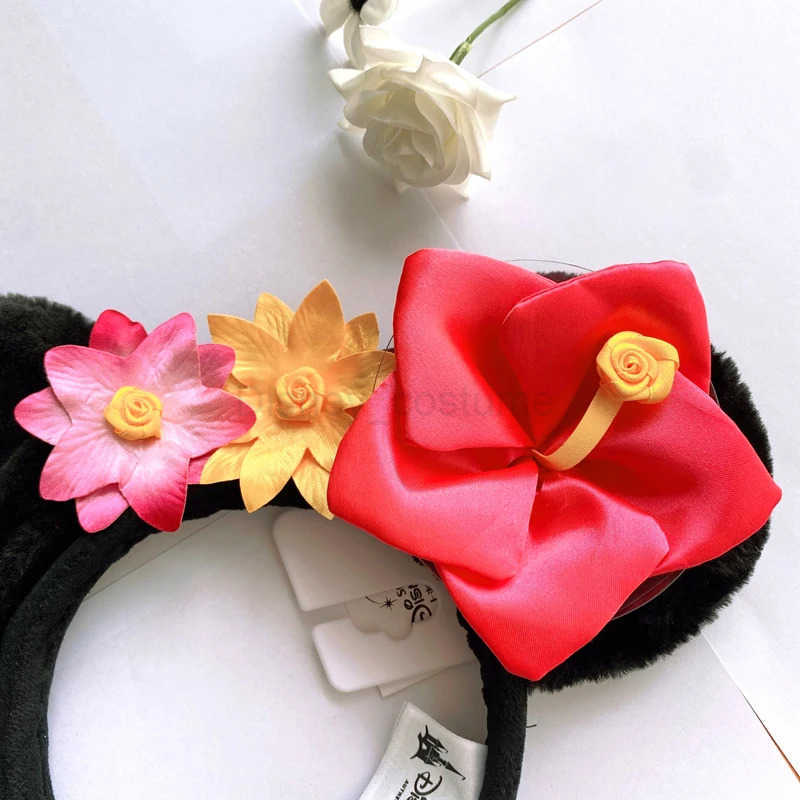 Disney Shining Girls Big Bow Headband Decorated Plush Adult/Childrens Headband Disney Shining Hairdo Minnie Mouse Ear Headband Role Playing X250425