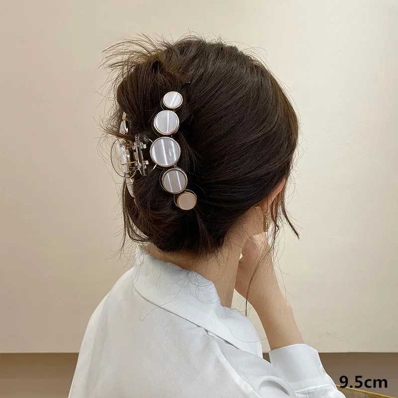Kshmir new styling with large beads acrylic hair clip makeup hair styling for women pearl hair accessoriesT250425