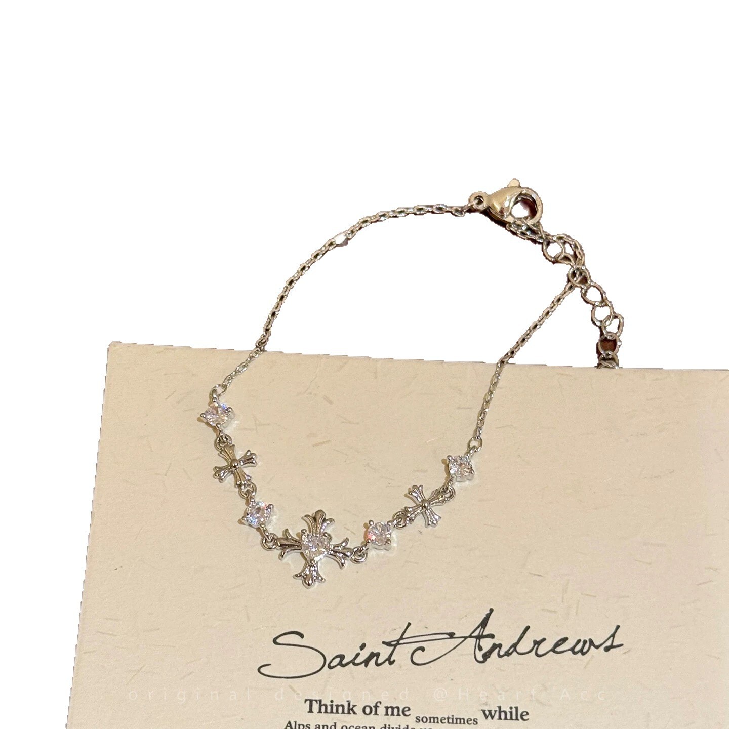 Minimalist Silver Cross Bracelet for Women, Light Luxury Niche High-end Feel, Exquisite and High-Value Student Party Accessory