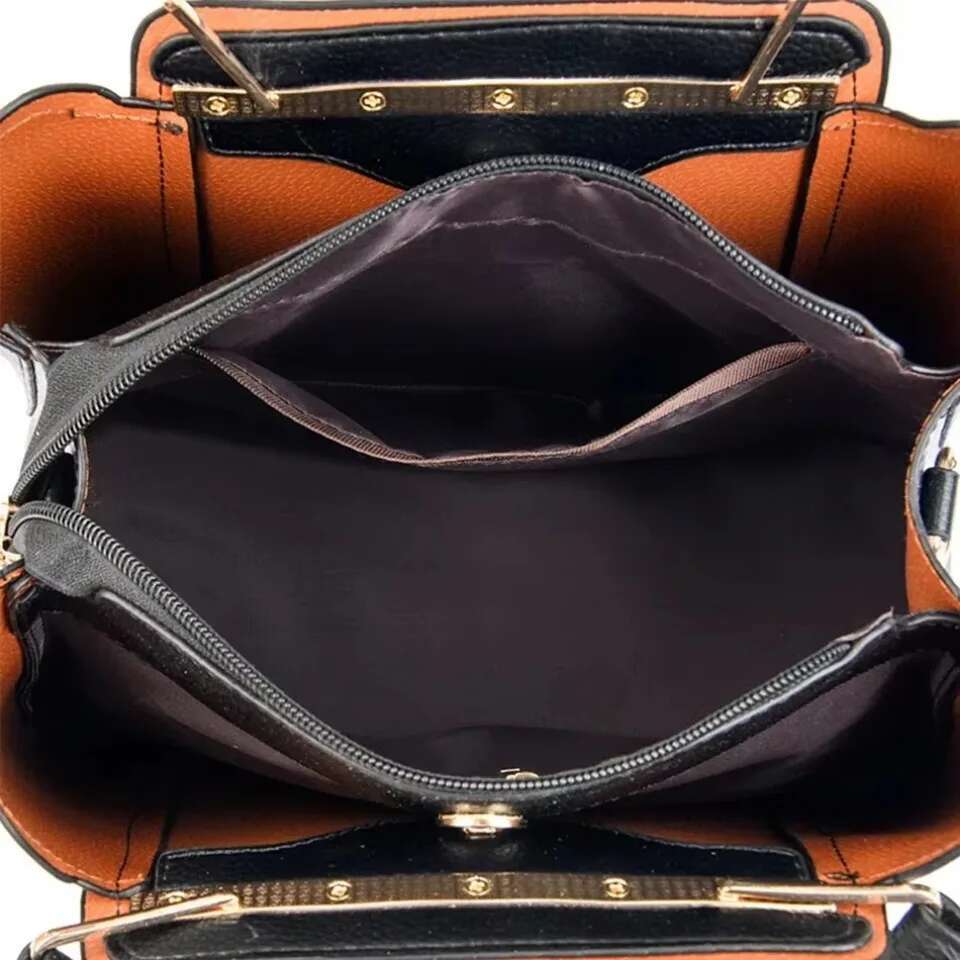 Luxury Designer 3 Layers Large Capacity Tote Soft Leather Handbags Women Designer Solid Color Crossbody Bag Hand Bags